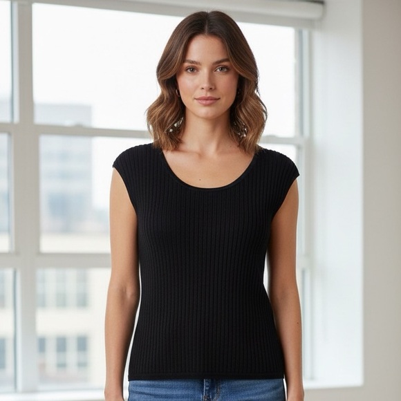 St. John Tops - ST. John Black Sleeveless Knit Top